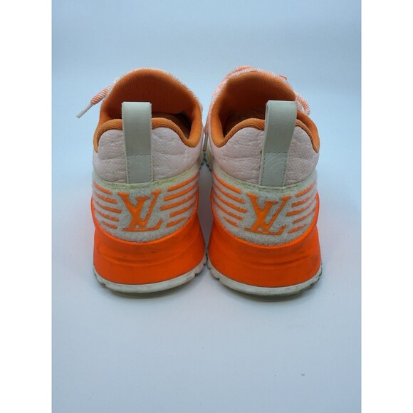 Louis Vuitton V.N.R. Orange Technical Knit Trainers Sneakers Shoes Size US 6 - Picture 4 of 12